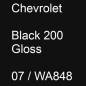 Preview: Chevrolet, Black 200 Gloss, 07 / WA848.